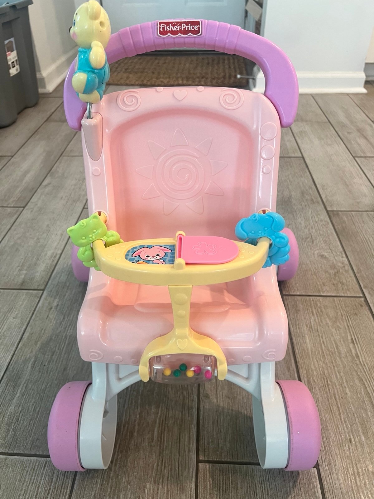 Baby girl fisher price strong along walker
