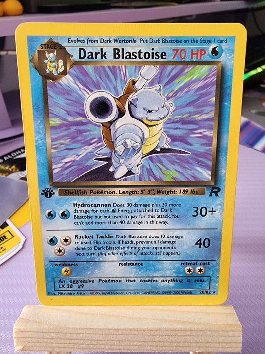 Dark Blastoise (20/82) + Squirtle & Dark Wartortle
