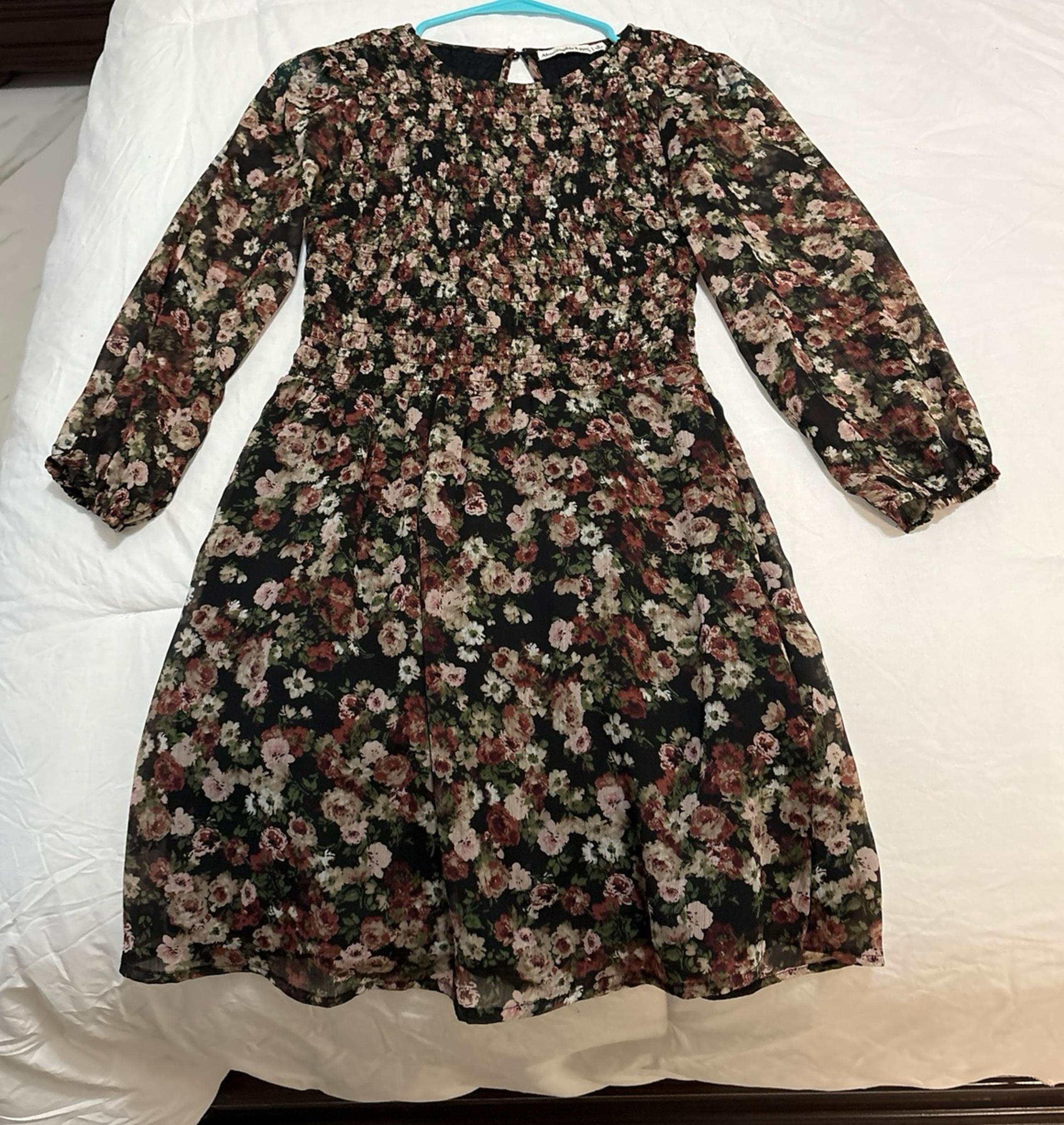 Black floral dress