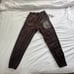 Boys lie “only time will tell” brown velour velvet graphic jogger sweat pants M