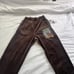 Boys lie “only time will tell” brown velour velvet graphic jogger sweat pants M
