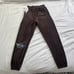 Boys lie “only time will tell” brown velour velvet graphic jogger sweat pants M