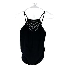 Free People FP Intimately | M/L Medium Large Black Crochet Body Suit