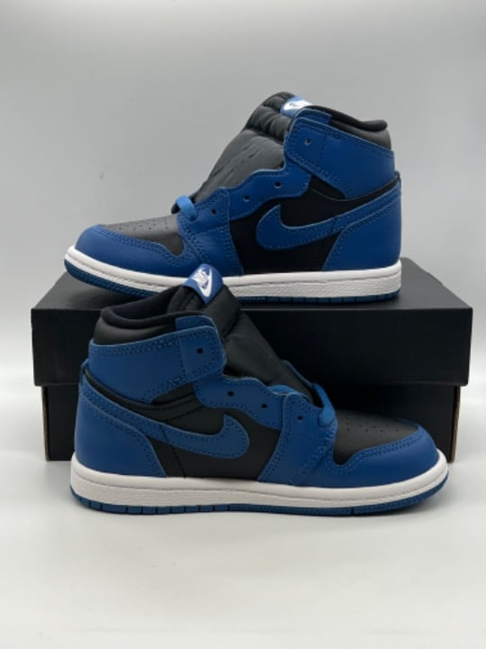 Size 10C -Jordan 1 High OG Dark Marina Blue Toddler AQ2665-404