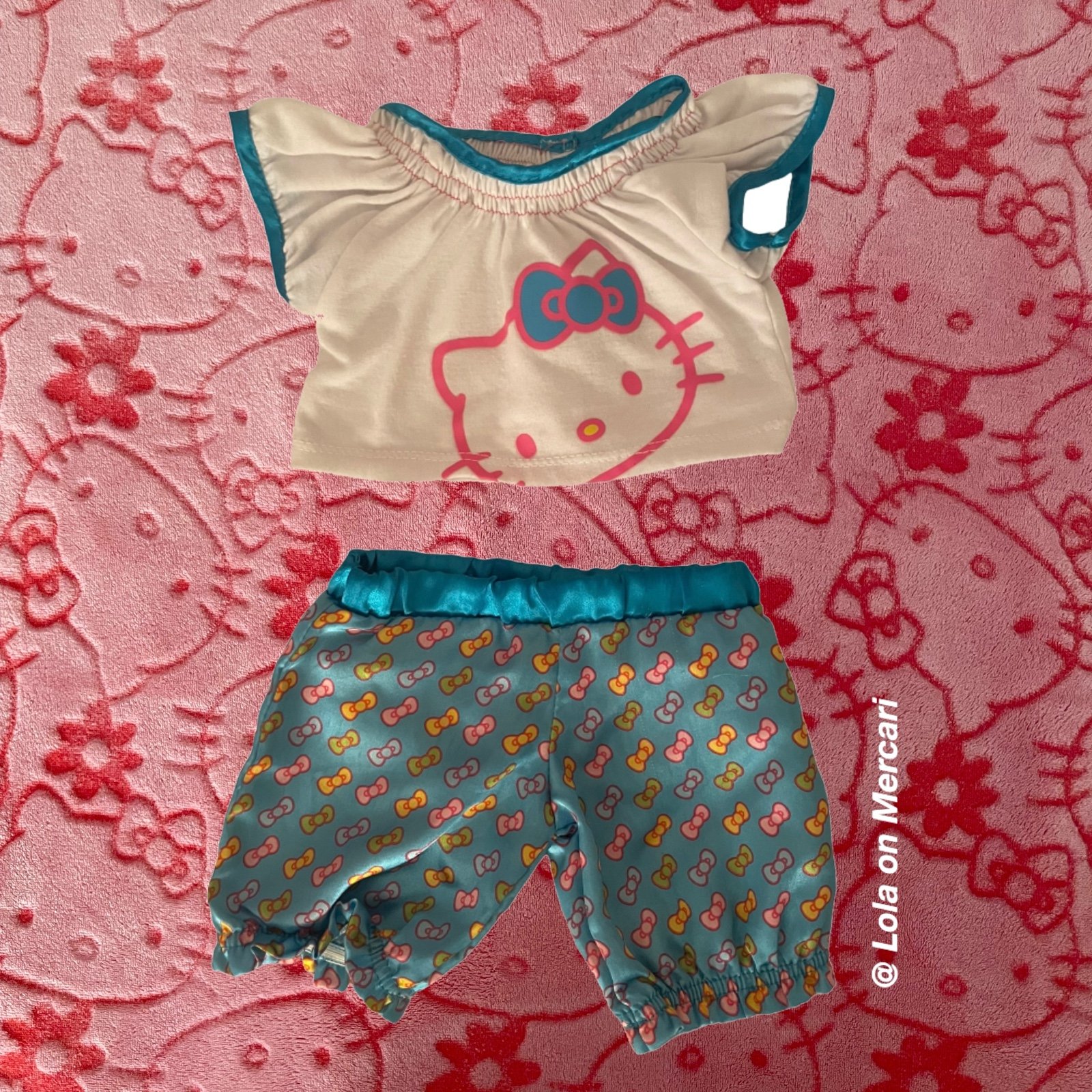 Hello kitty build a bear blue pajamas set