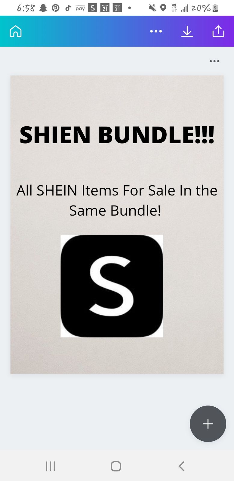 SHEIN BUNDLE of Shirts, Jean Short, Romp