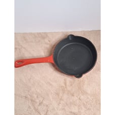 Small enamel cast iron skillet