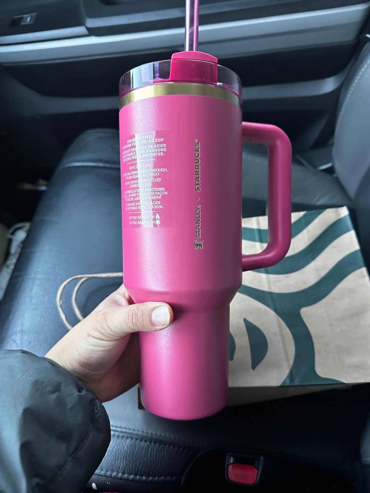 Starbucks Berry Pink Glitter Stanley Tumbler (40 oz) Holiday 2024 Out Of Stock