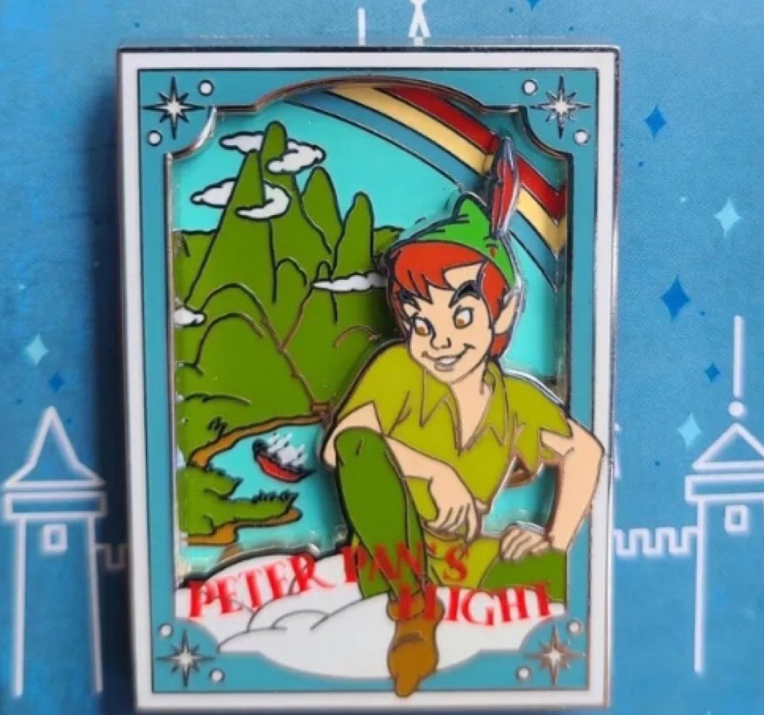 Disneyland Poster disney Pin 2022 Peter Pan's Flight LE 2000