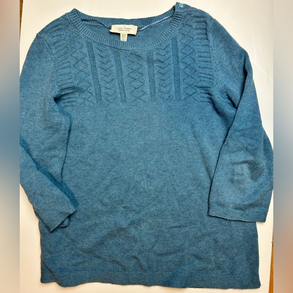 Seasalt Cornwall 3/4 woodsmoke jumper sweater