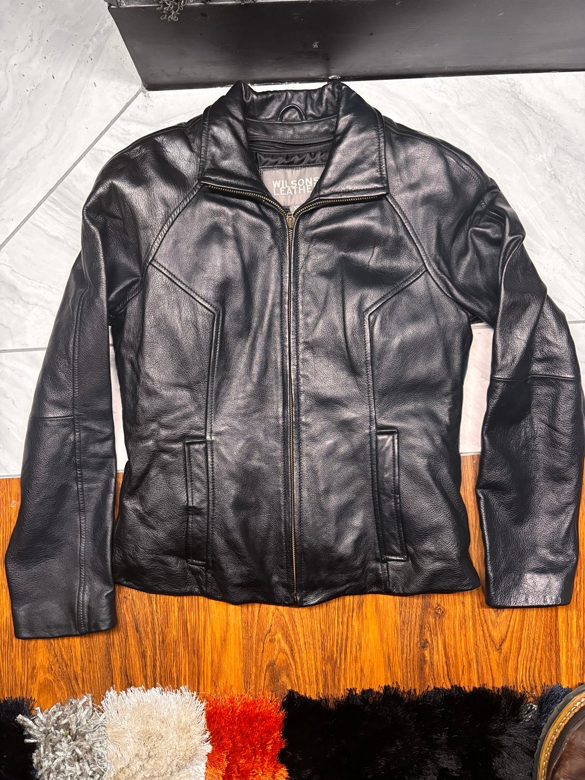 Wilson’s Leather XS Woman’s Leather Biker Jacket