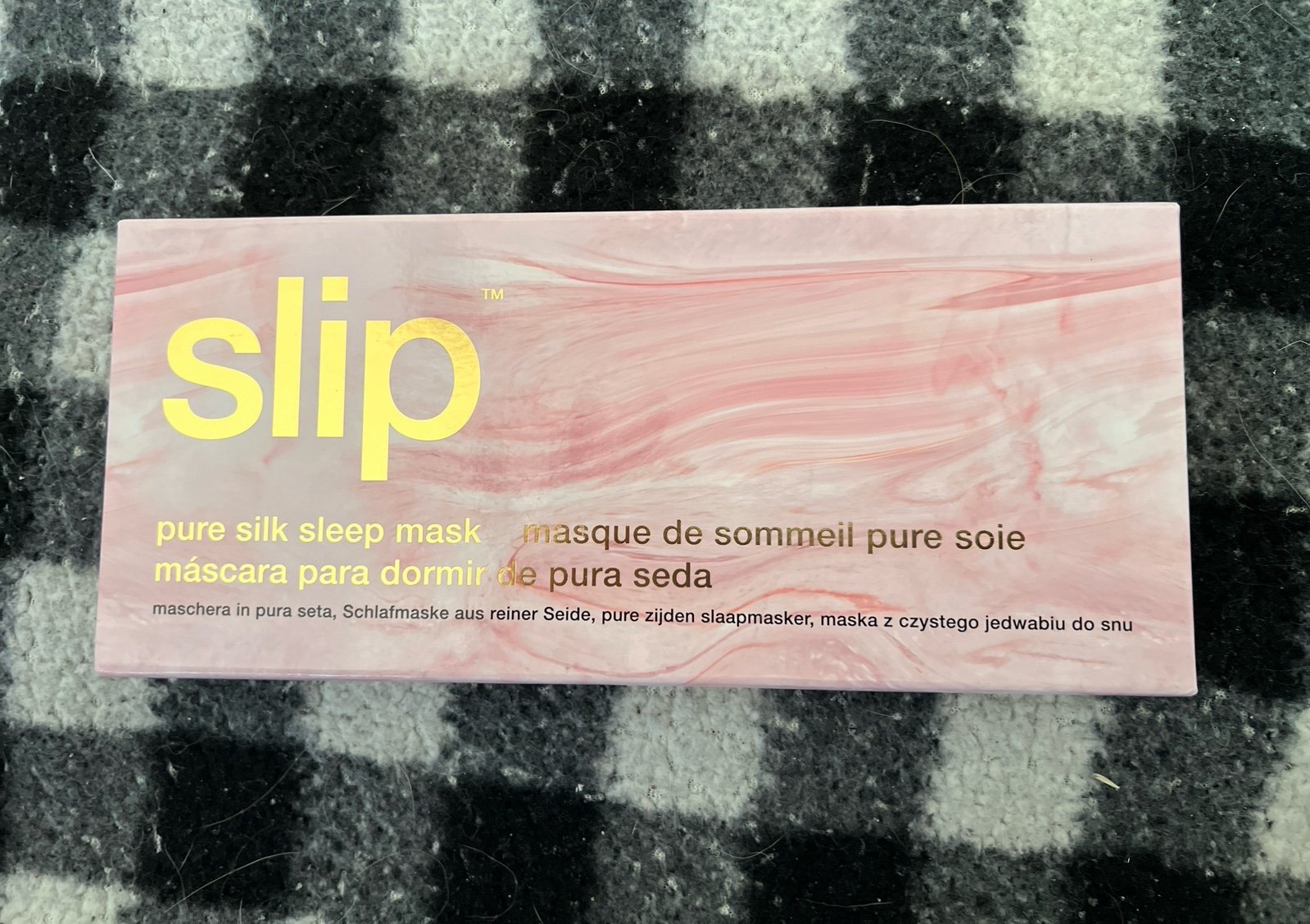 Slip Silk Eye Mask- Pink Marble NIB