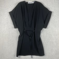 Iro Womens 38 (M) Punk Black Danube Oversized Mini Dress Rocker Glam Baddie