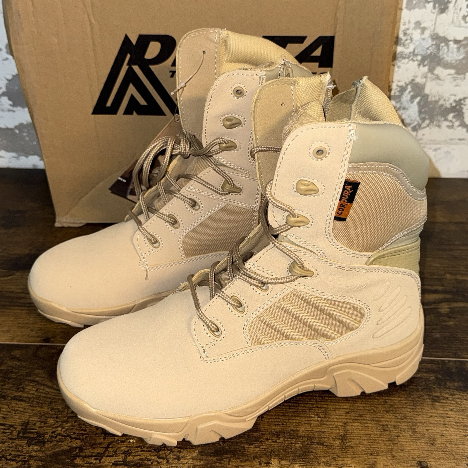 NEW - Delta Tactical Boots - Cordura - Tan - Mens 8