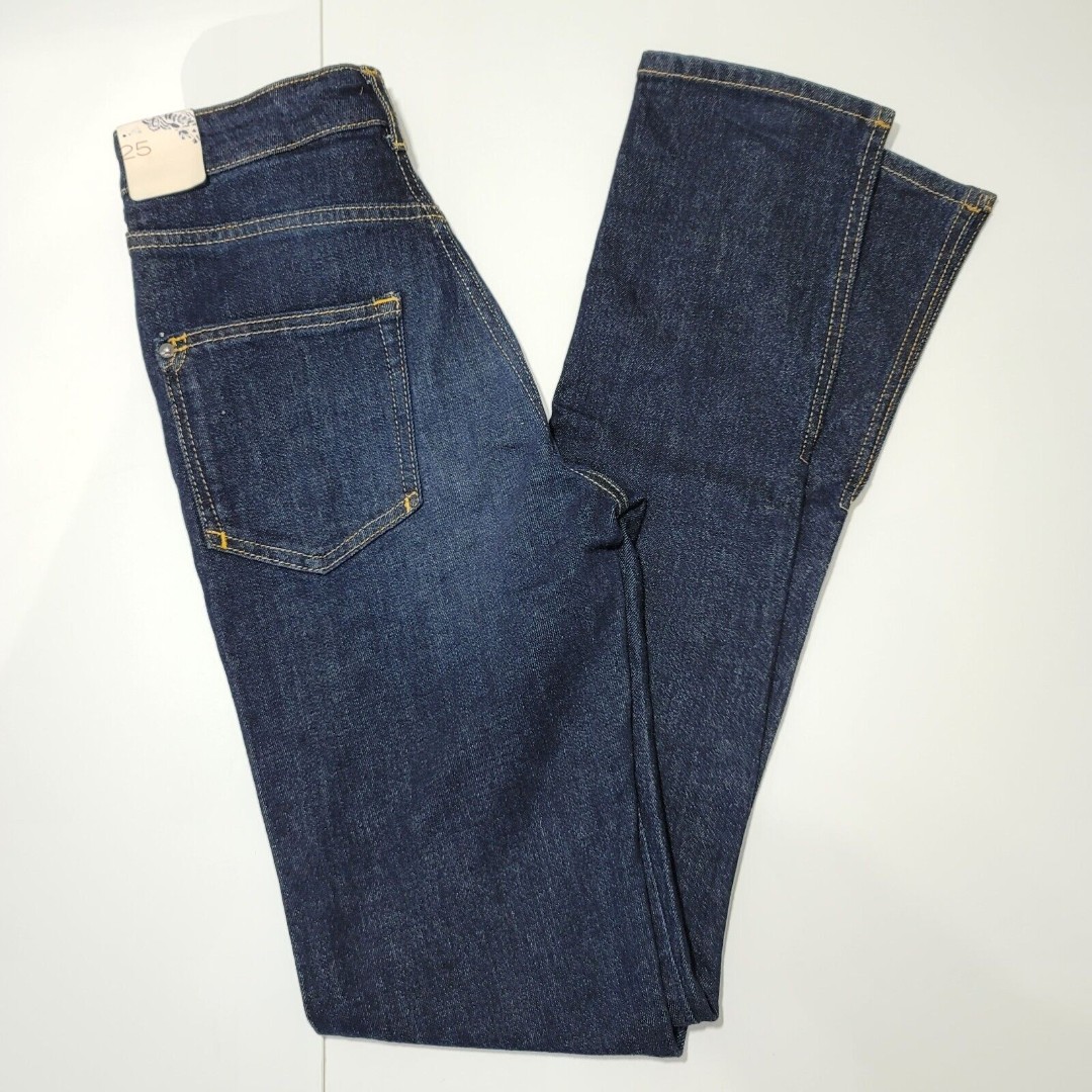 NWT Anthropologie Pilcro Womens Size 25 Open Slit Botton Jeans MSRP 140