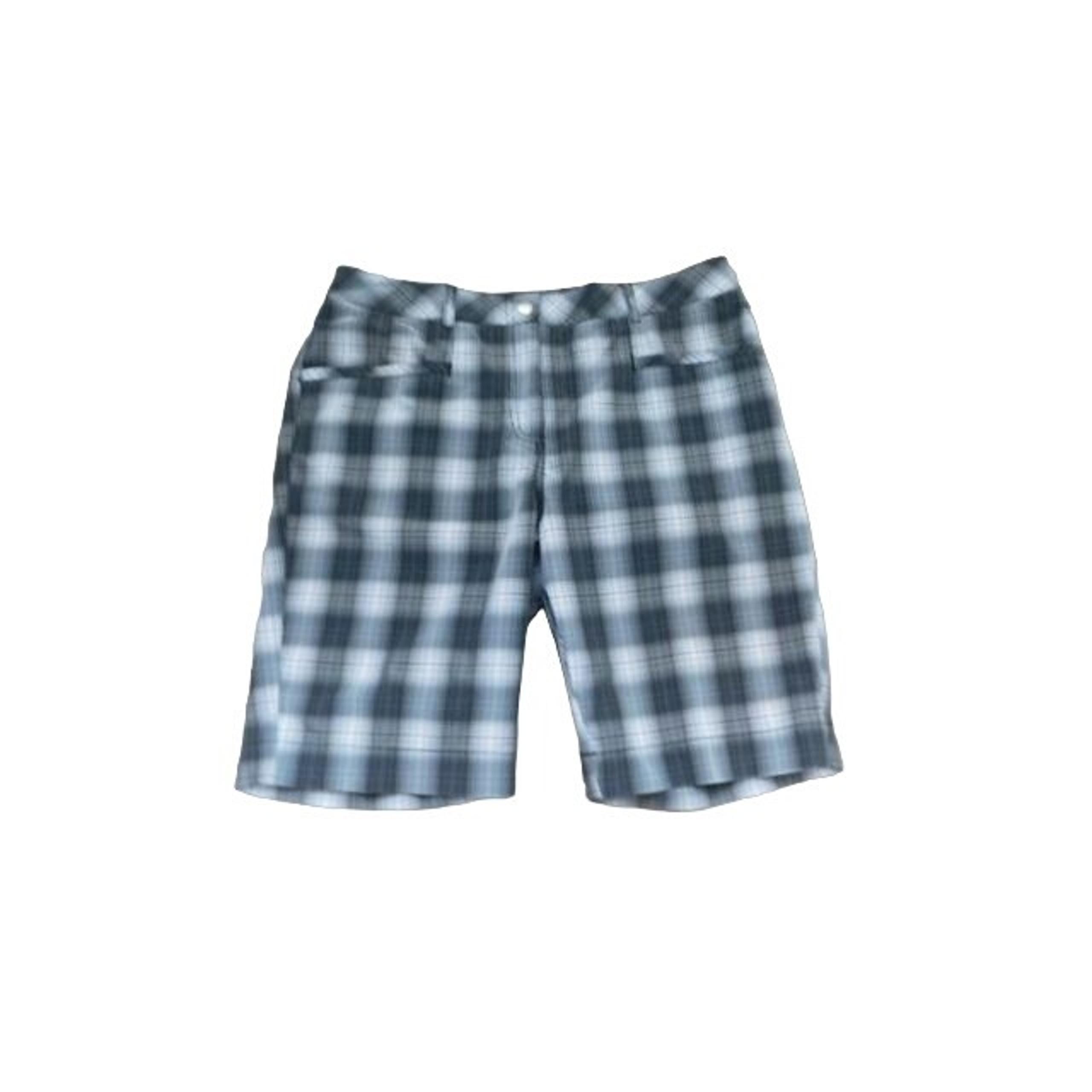 Annika Cutter & Buck Size 8 Plaid Bermuda Golf Shorts Sporty