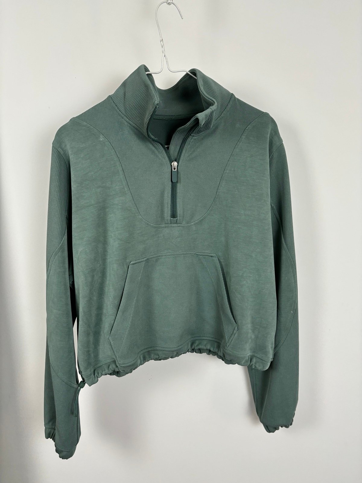 lululemon brushed softstreme ribbed half zip size 6