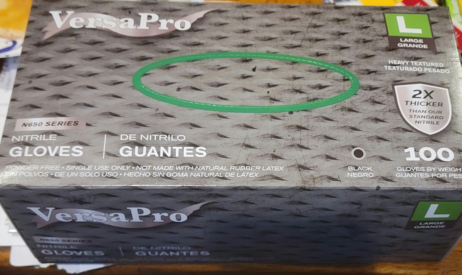 Black nitrile gloves