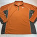 University Of Texas Longhorns 1/4 Zip Pullover Jacket 3XLT Orange & Gray Polyest