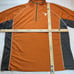 University Of Texas Longhorns 1/4 Zip Pullover Jacket 3XLT Orange & Gray Polyest