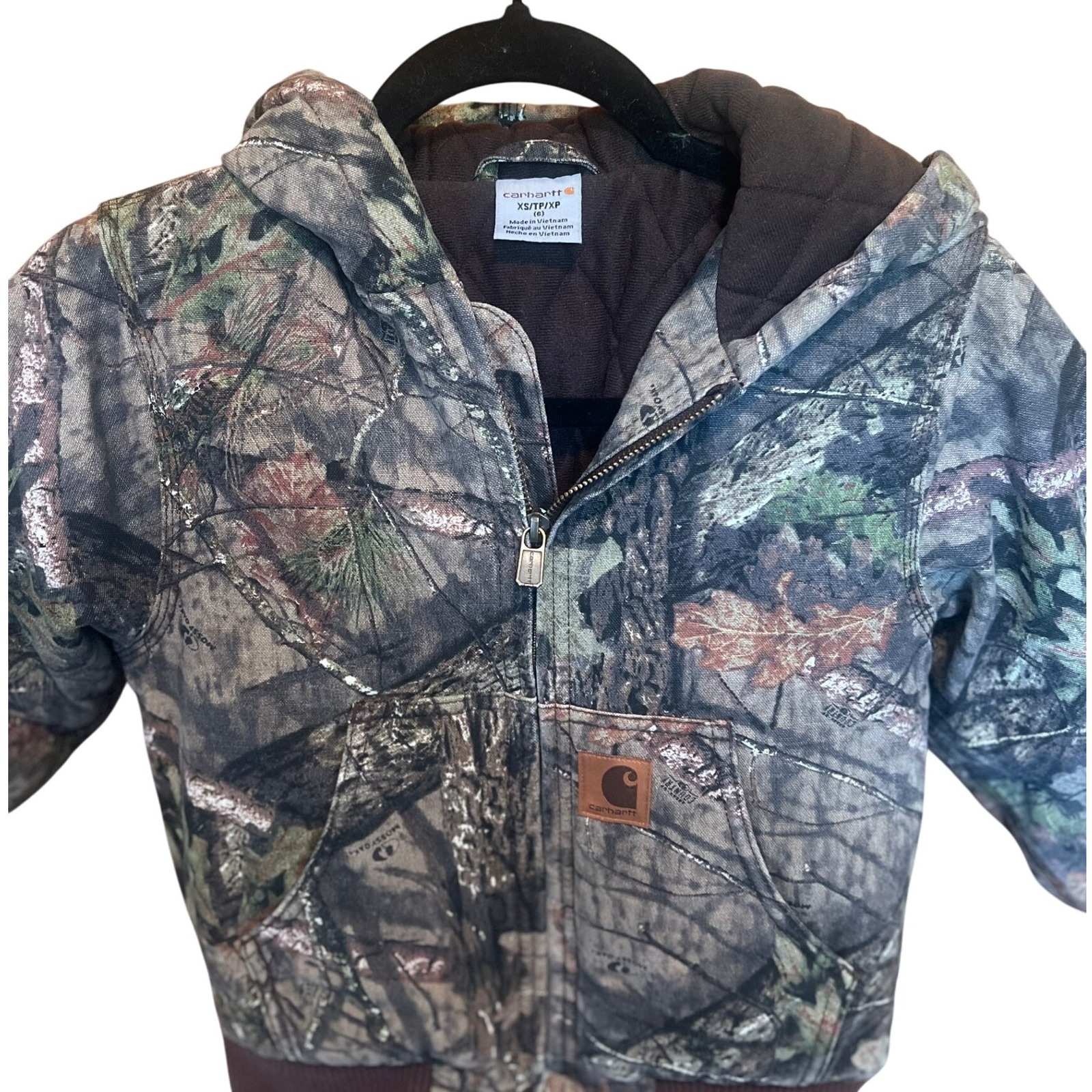 Carhartt Kids Mossy Oak Camo Hooded Jacket Full Zip XS(6)