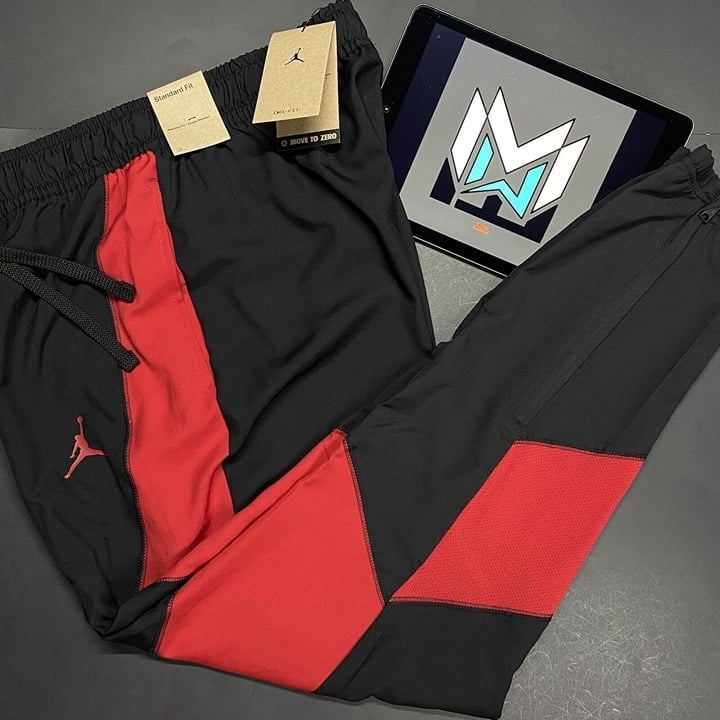 Jordan Dri-Fit Sports Woven Training Pants Black Red Men’s Medium DH9073-010