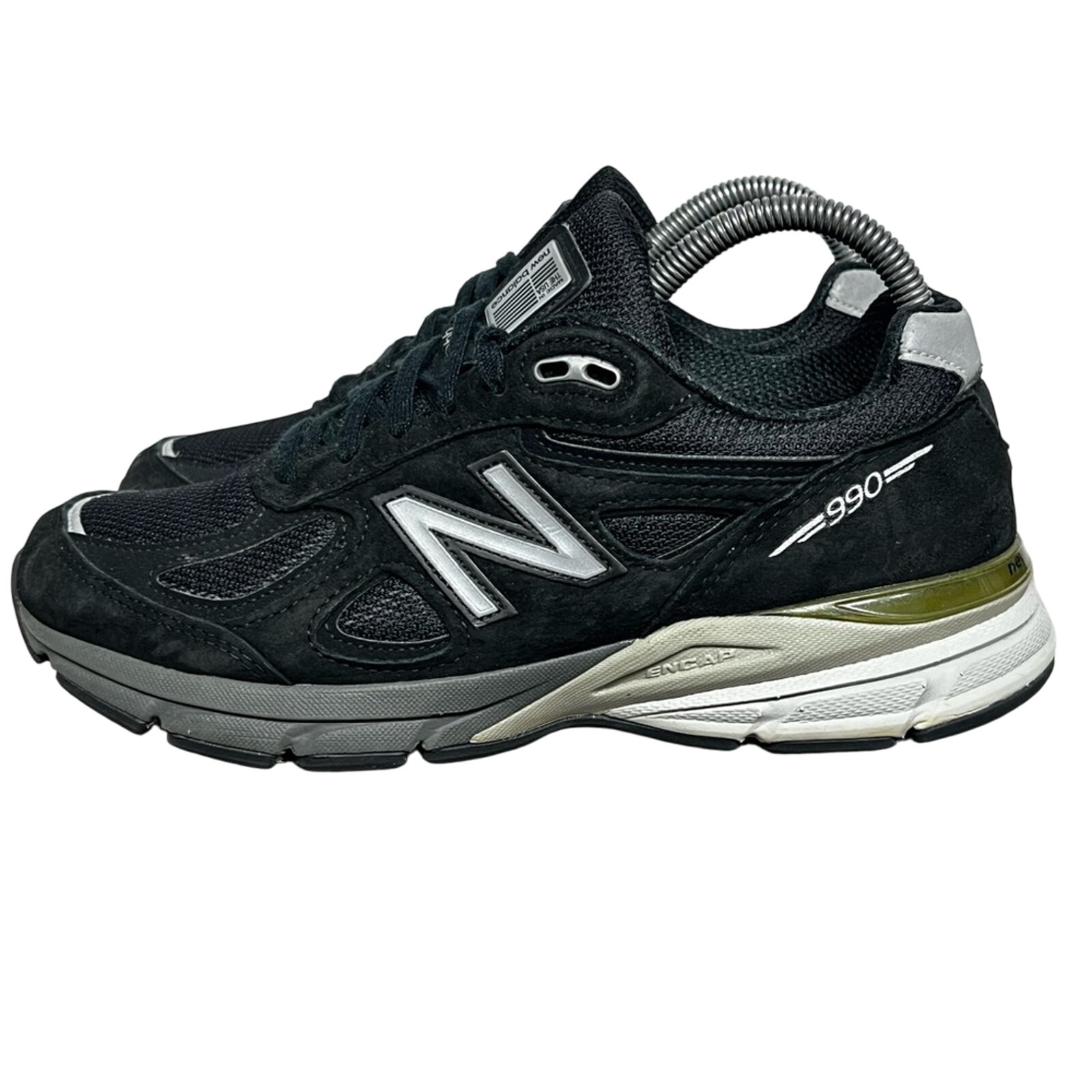 New Balance 990V5 Womens Shoes 8 US Made in the USA Black Sneakers Suede W990BK5
