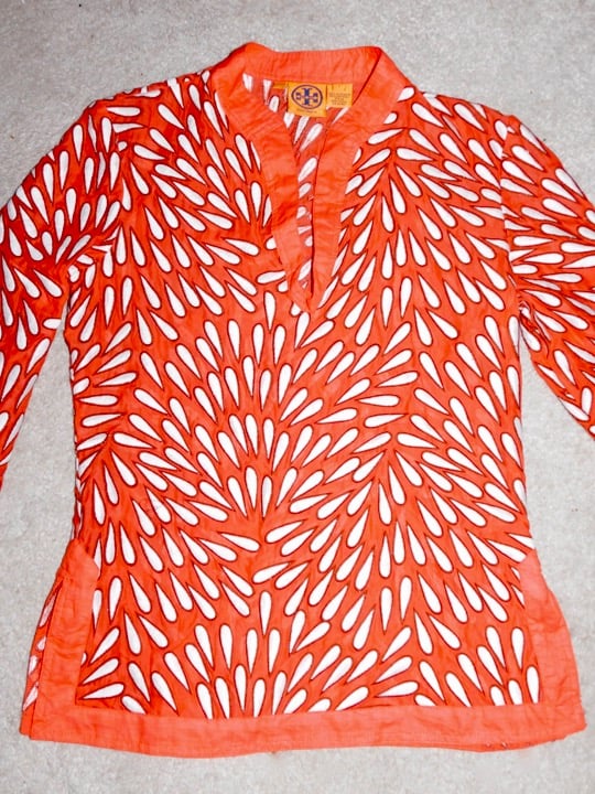 TORY BURCH orange cotton tunic 4
