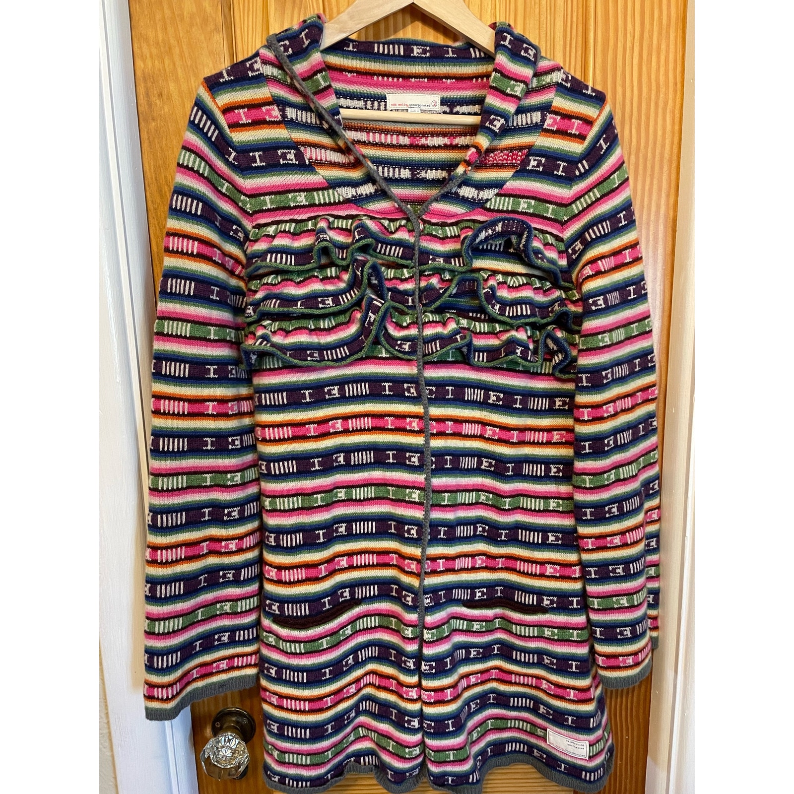 Odd Molly Multicolor Lambs Wool Cardigan Size 2 (M)