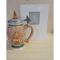 Avon Tribute to the Wild West Ceramic Beer Stein 1993 New in Box Cowboy Indian