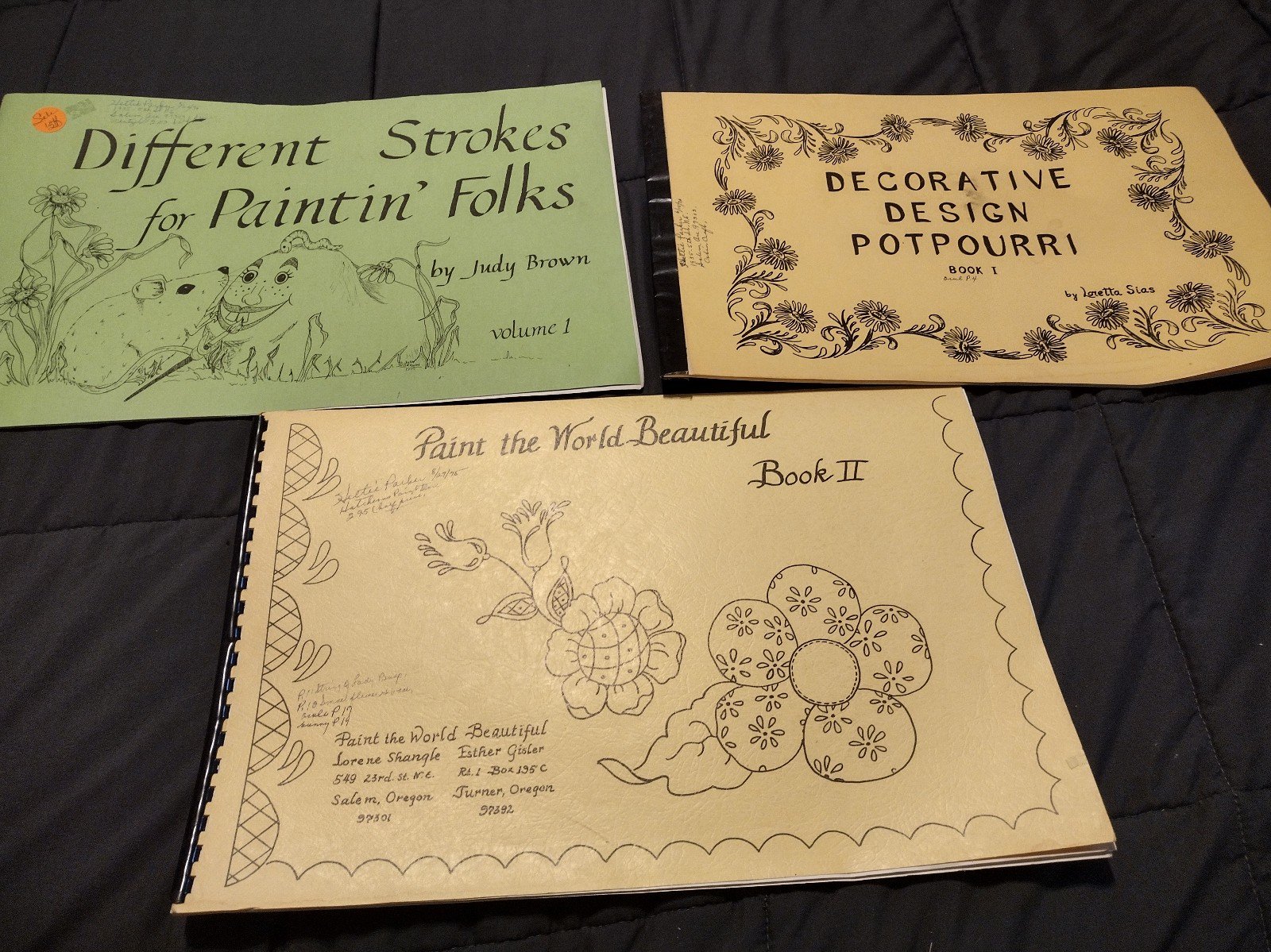 Vintage 1970s folk art books