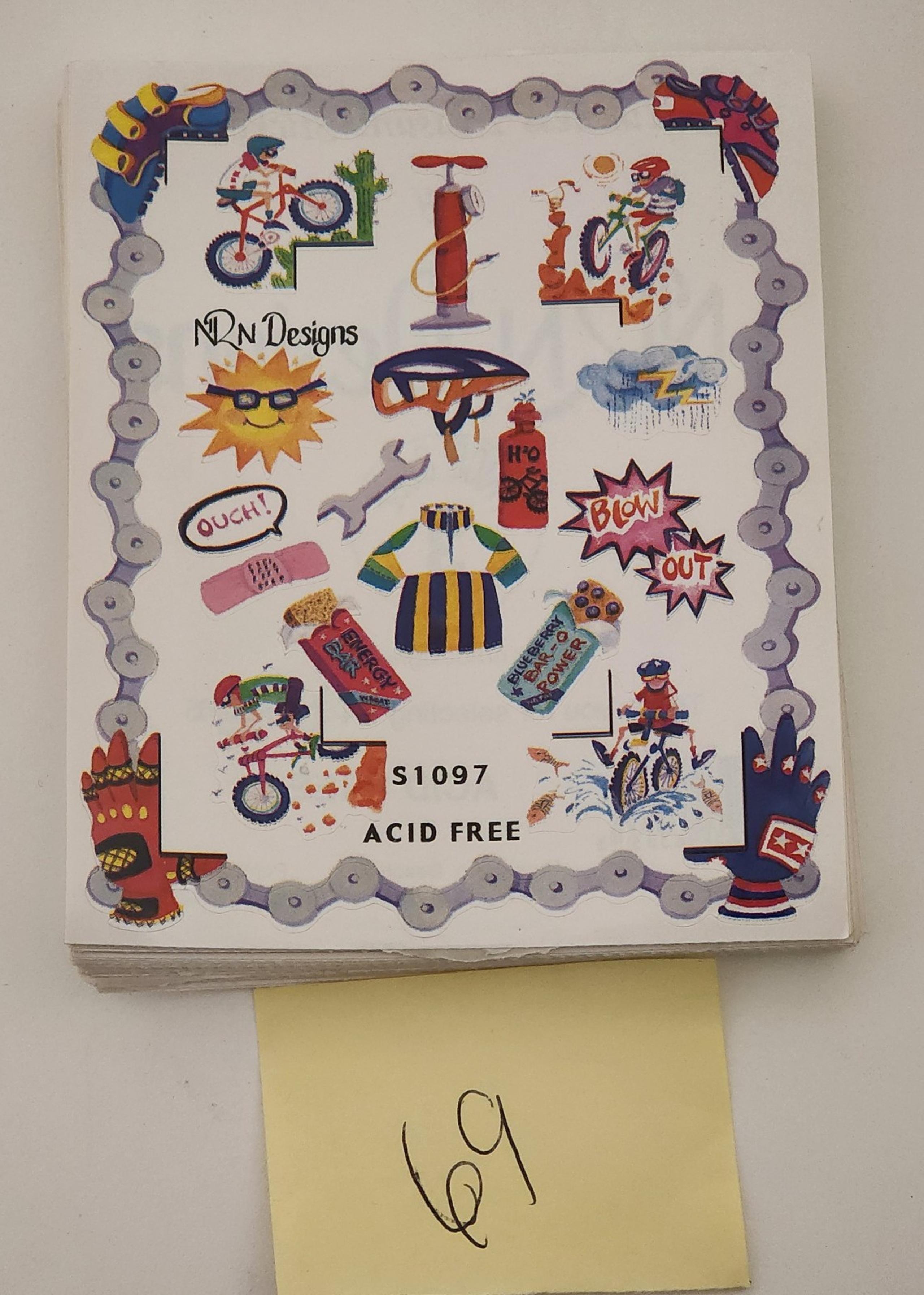 Cyclist Set/69 Sticker Sheets BNWOT