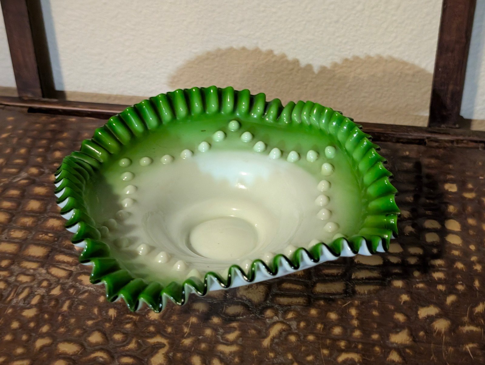 Victorian Art Glass Fluted Bowl
