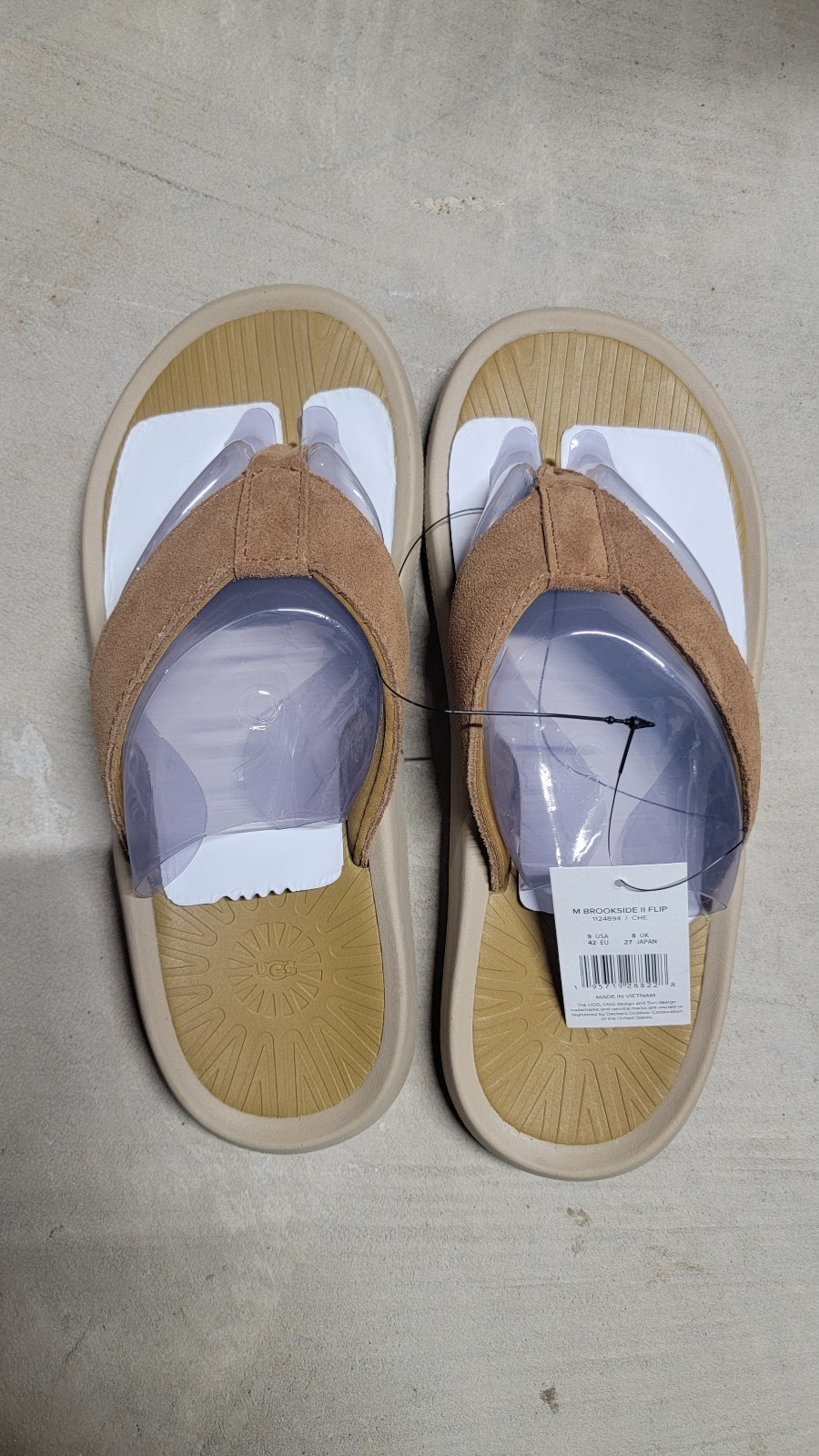 UGG Men's, Brookside II Flip Sandal Size-8, Color: Chestnut Suede