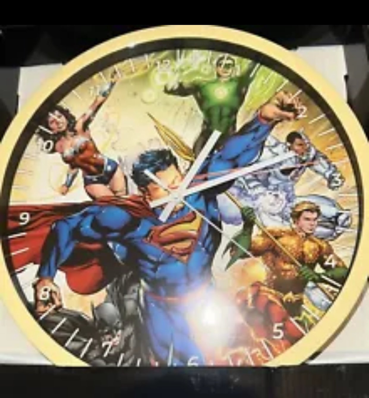 DC comics Justice League Decorative Wall Clock 11.75 Inch yellow blue red green