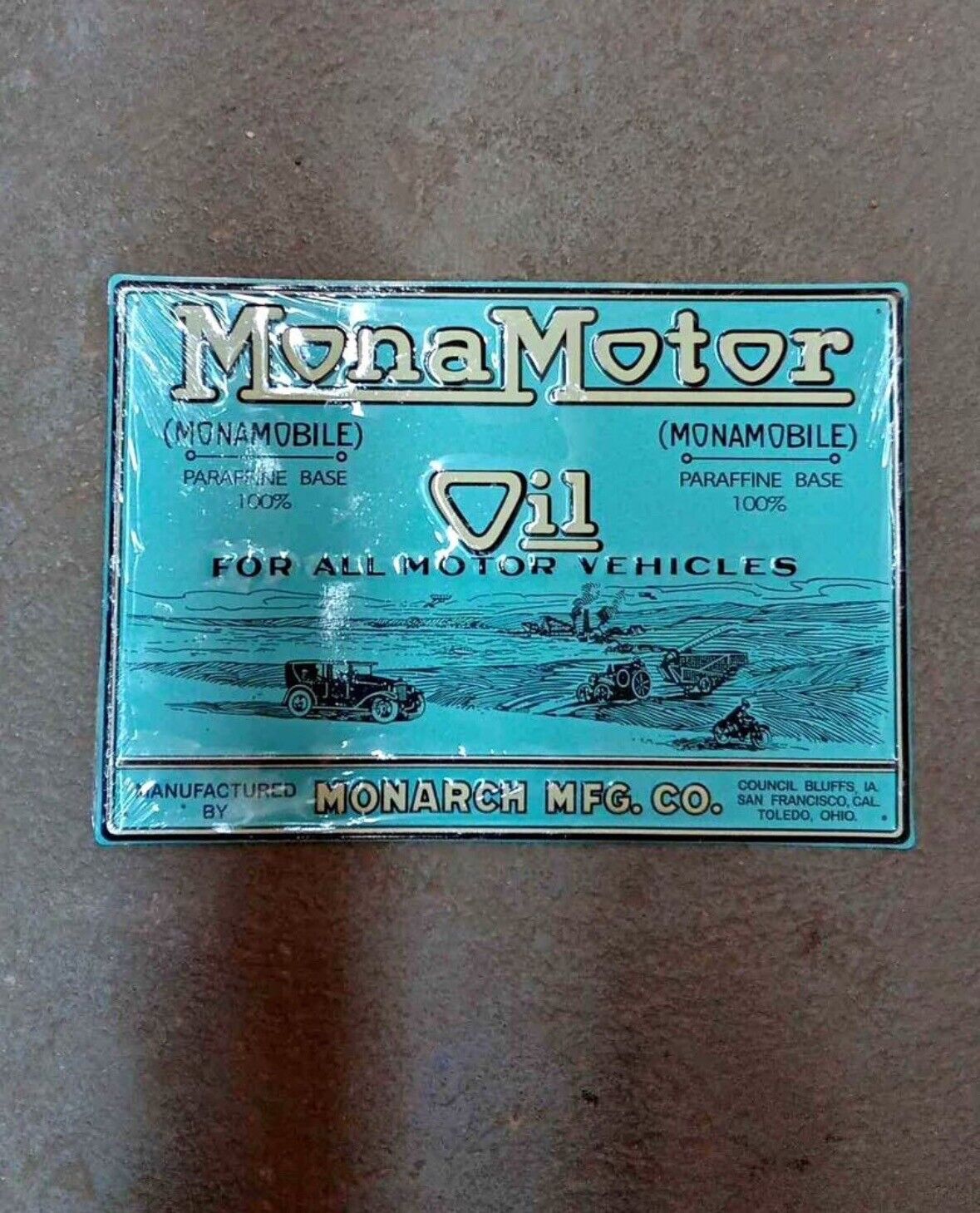 Monamotor Oil Automotive Advertising Sign