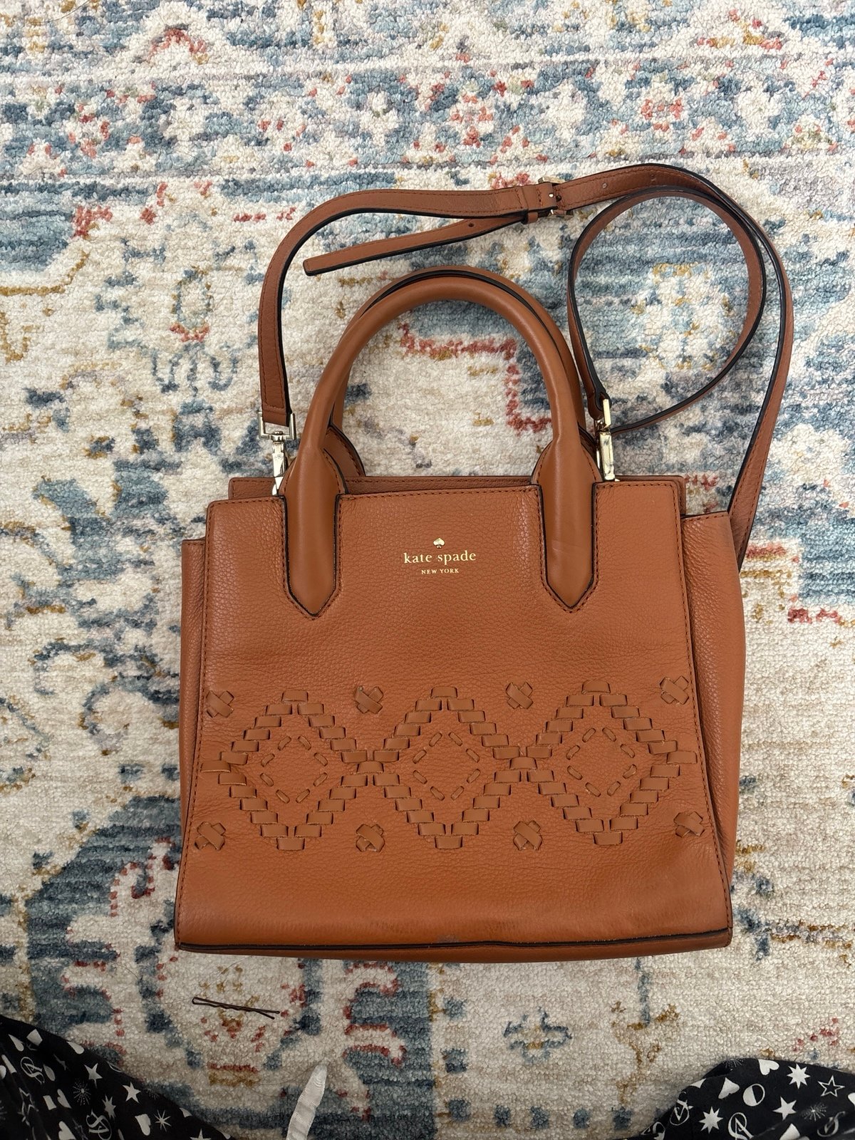 Kate Spade Flynn Street Cognac Leather Purse