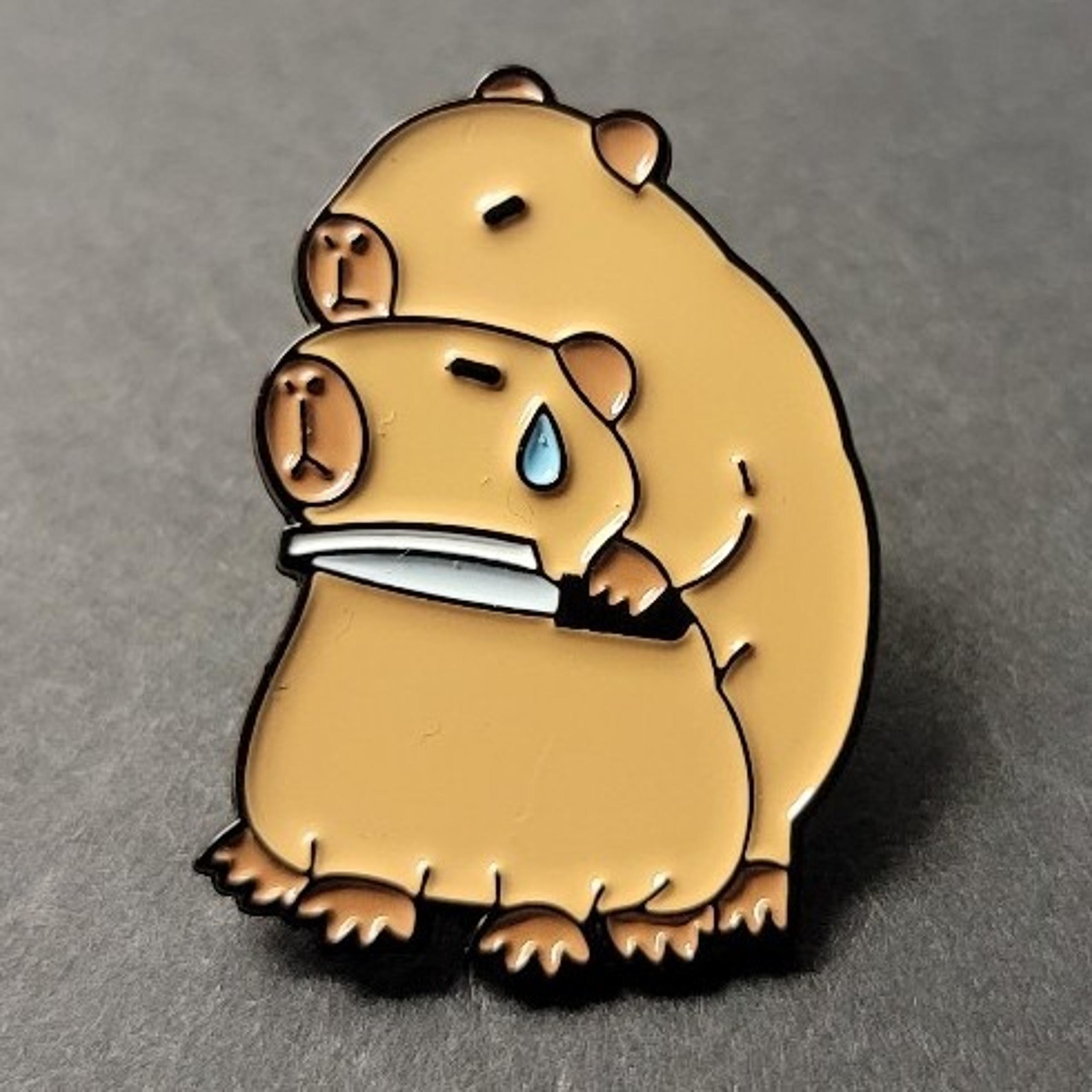 Evil Capybara Meme Enamel Pin