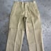 Vintage 60s US Army Military Khaki Chino Trouser Pants 32x29 Vietnam War Era