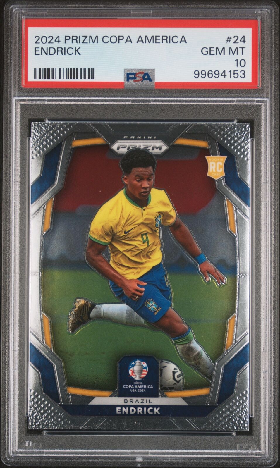2024 Panini Prizm Conmebol Copa America #24 Endrick PSA 10