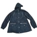 Cavalini Hooded Lightweight Rain Jacket Navy Blue Women's Large