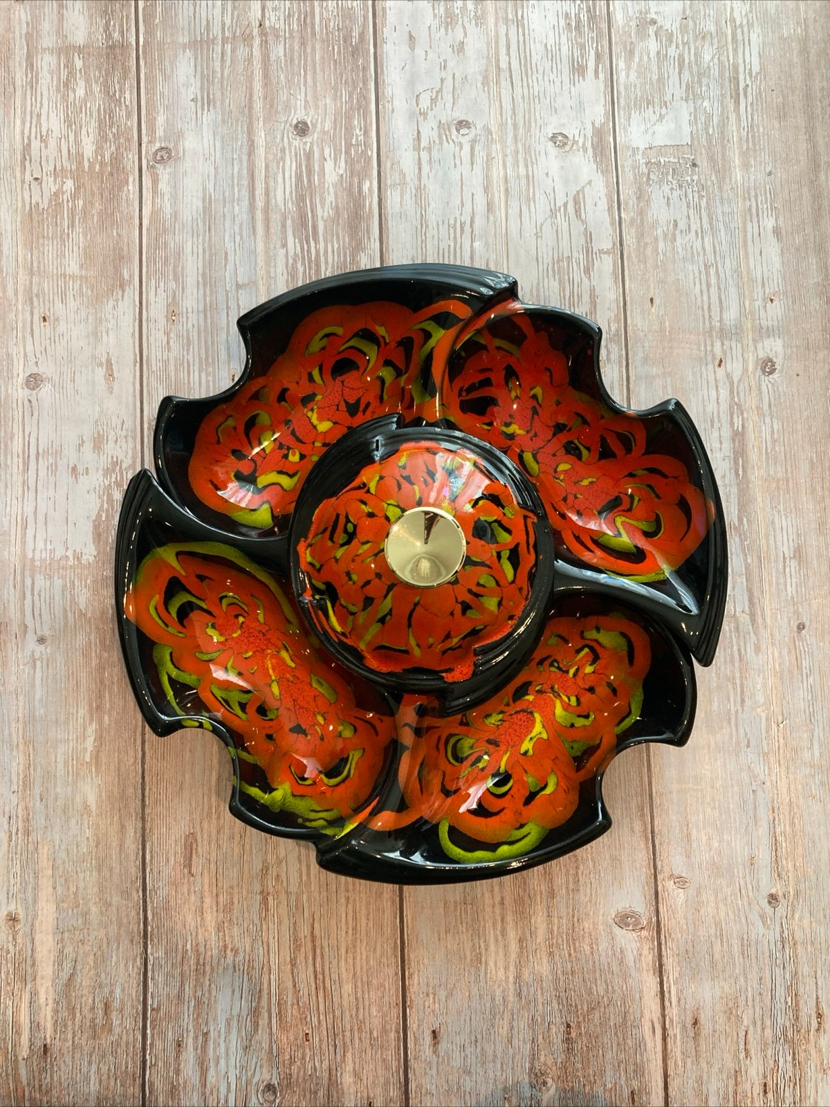 MCM California Pottery 831 USA Chip Dip Condiment Tray
