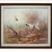 Oil on Canvas Painting Pointer Dog Hunting Signed by P.White Vintage