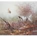 Oil on Canvas Painting Pointer Dog Hunting Signed by P.White Vintage