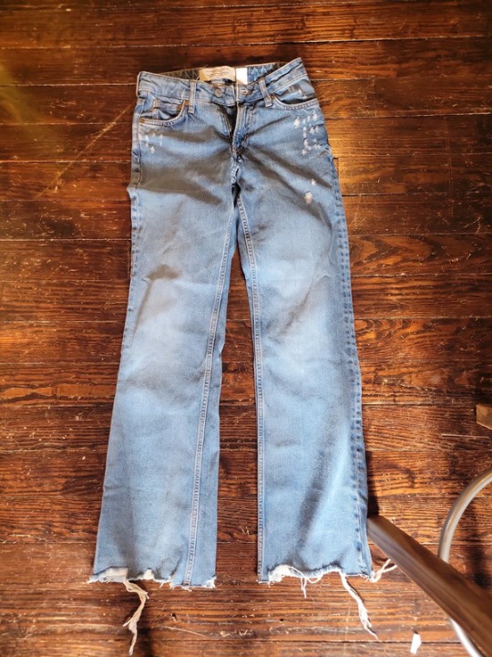90's flare distressed jeans