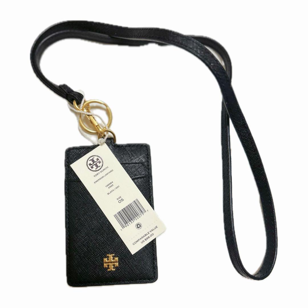 Brand new Tory Burch card case with strap, Emerson TORY BURCH accessories.