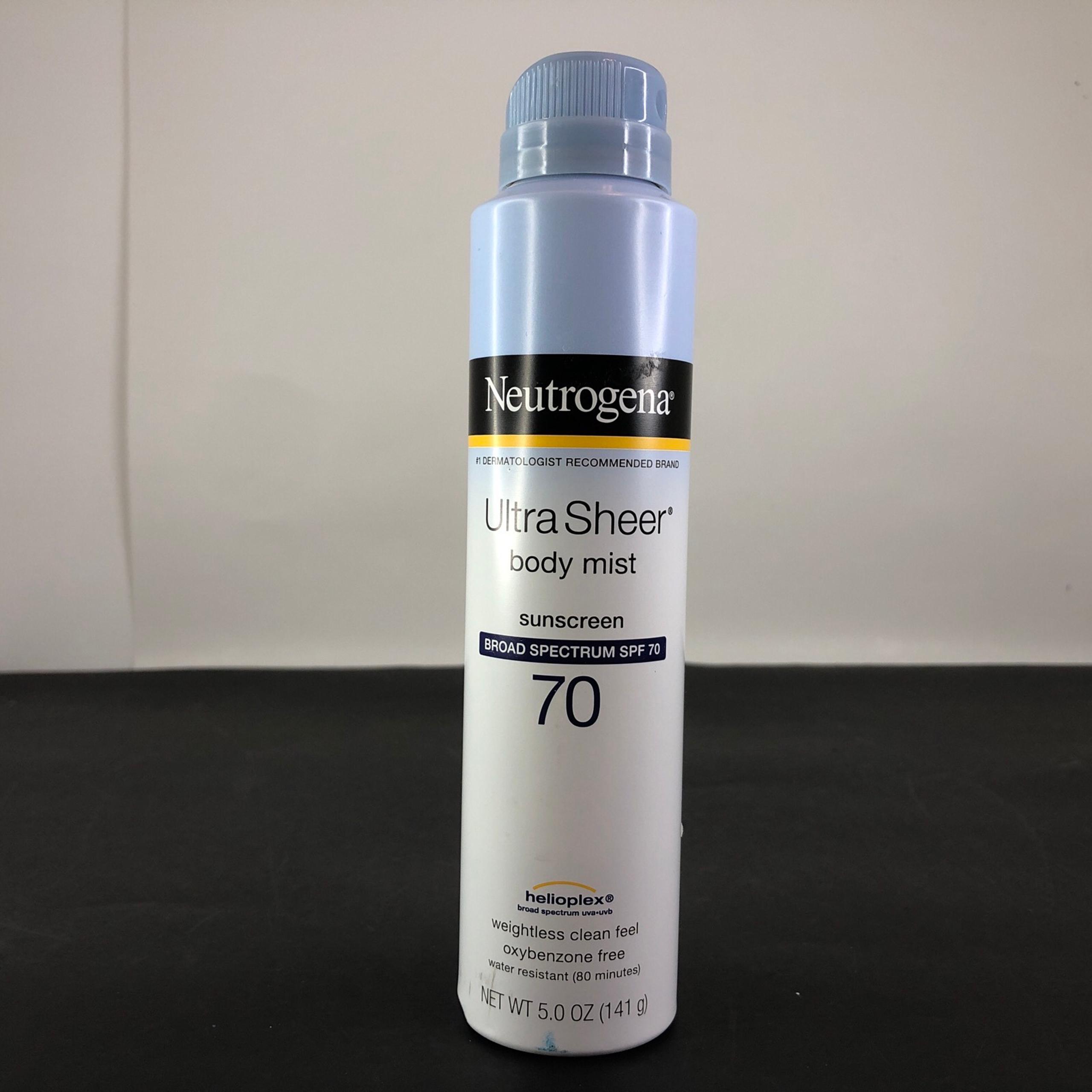 Neutrogena Lightweight Sunscreen Spray, SPF 70+, 5 oz EXP:2024