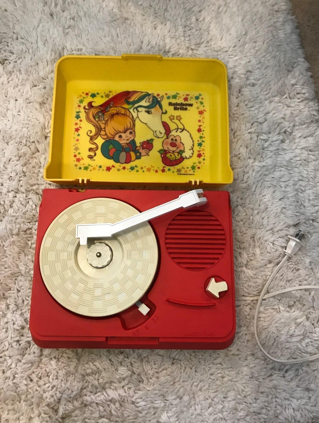 Vanity Fair Rainbow Brite 45 record player