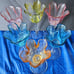 Lot of 7: 6 Glass Tulip Votives, 1 bowl rosella Rare Tall Stemmed Candelabra
