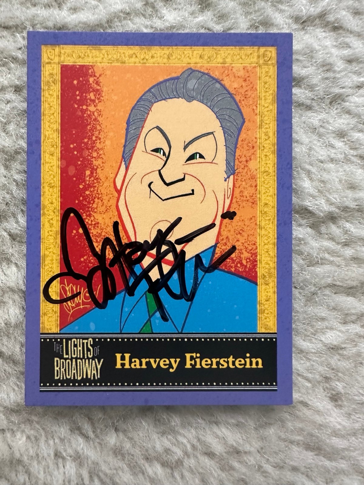 Harvey Fierstein Signed Lights of Broadway Trading Card